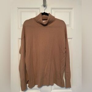 100% cashmere, Nordstrom, size large, camel colored sweater